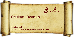 Czukor Aranka névjegykártya